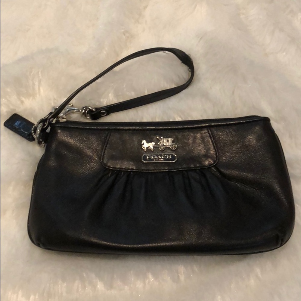 Coach leather wristlet